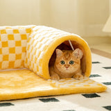 Yellow fun tunnel bed