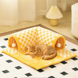 Yellow fun tunnel bed